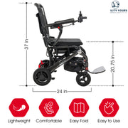 Pride Jazzy Carbon Folding Power Wheelchair | Free Jazzy Travel Bag & In-Home Service Warranty