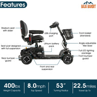 Pride Baja Bandit Mobility Scooter | Free Accessories + Extended Warranty