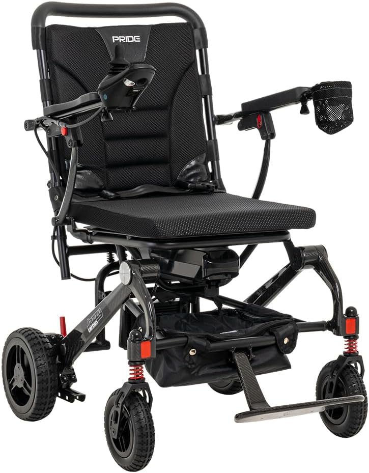 Pride Jazzy Carbon Power Wheelchair | Free Accessories + Extended Warranty