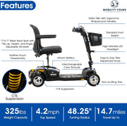 Pride GoGo Endurance Li Mobility Scotter Plus Storage Pod, Comfort 20