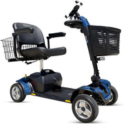 Pride Go Go Sport 4 Wheel Mobility Scooter + Lockable Storage Pod, Rear Basket, Cell Phone Mount, New Easy Turn Feature, LED Headlight, Foldable Seat, 325 Lbs Capacity, Warranty