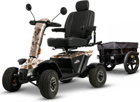 Pride Baja Wrangler 2 Mobility Scooter with Cargo Trailer | Extended Warranty