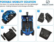 Pride Revo 2.0 Plus Accessories, Electric 4 Wheel Heavy Duty Pride Mobility Scooter for Adults, 400 lbs Capacity, 20