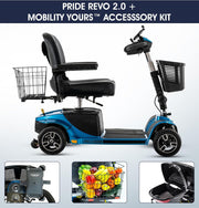 Pride Revo 2.0 Plus Accessories, Electric 4 Wheel Heavy Duty Pride Mobility Scooter for Adults, 400 lbs Capacity, 20