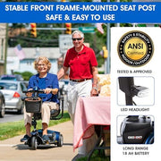 Pride Go Go Sport 3-Wheel Mobility Scooter | Free Accessory Package & In-Home Service Warranty
