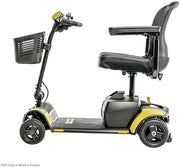 Pride Mobility Go Go Elite Traveller 2 Plus Accessoires, 4-Wheel Mobility Scooter for Seniors, EZ Turn Technology, 300 lb Capacity, Portable Electric Chair for Adults, Extended Warranty