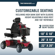 Pride Victory LX Sport 4-Wheel Mobility Scooter | 400 lb Capacity & Free Accessories