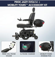 Pride Mobility Jazzy EVO 614 Power Wheelchair, Includes in Home Set Up + Accessories, 300 Lbs Weight Capacity, Comfort Memory Foam Seat, 21 Miles Per Charge, 5 Year Warranty