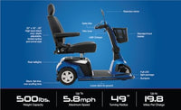 Pride Maxima 3-Wheel Mobility Scooter | Free Accessories + Extended Warranty