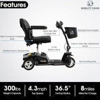 Pride Go Go Ultra X 3-Wheel Mobility Scooter | Free Accessories + Extended Warranty