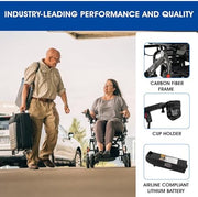 Pride Jazzy Carbon Folding Power Wheelchair | Free Jazzy Travel Bag & In-Home Service Warranty