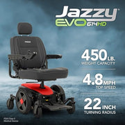 Pride Jazzy Evo 614 HD Power Wheelchair