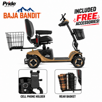 Pride Baja Bandit Mobility Scooter | Free Accessories + Extended Warranty