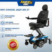 Pride Jazzy Air 2 Elevating Power Chair | Free Accessories, In-Home Setup & Service Warranty