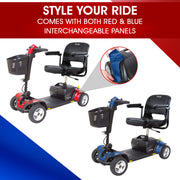 Pride Go Go Sport 4-Wheel Mobility Scooter | Rear Storage Pod & Cup Holder Included