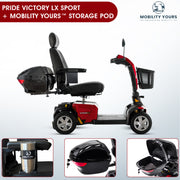 Pride Victory LX Sport 4-Wheel Mobility Scooter | 400 lb Capacity & Free Accessories