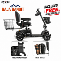 Pride Baja Bandit Mobility Scooter | Free Accessories + Extended Warranty